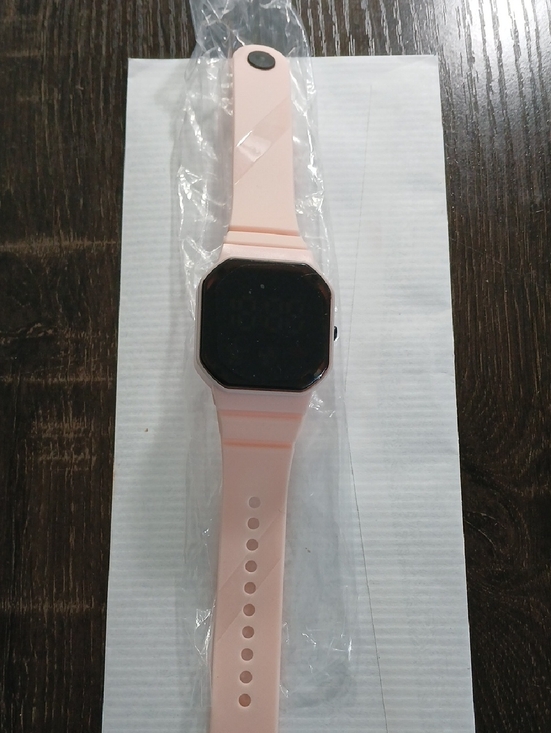 Other - Blush Pink Silicone Smartwatch - Minimal Octagonal Face